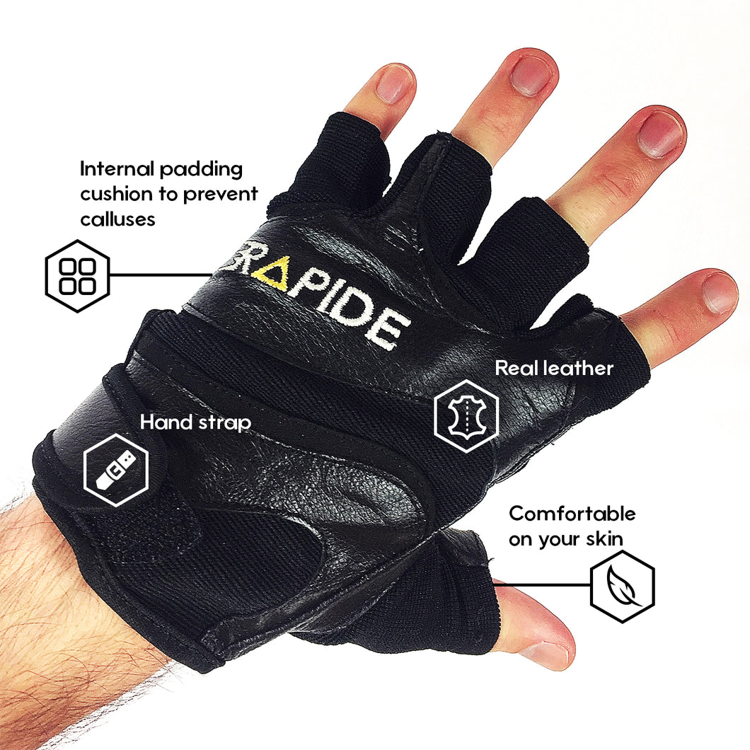 Weightlifting Gloves (real leather) – Rapide Fitness Equipment